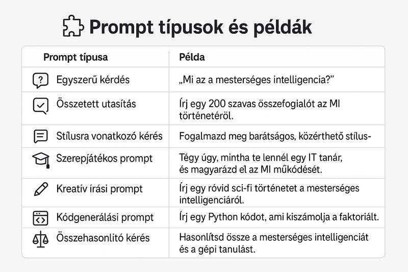 prompt típusok
